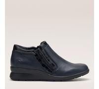 Outlet Rieker Zip Wedge Leather Shoe BROWN SIZE 3 1/2