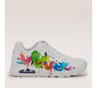 Outlet Skechers Uno Jason Naylor Lace Up Trainers WHITE SIZE 4 1/2