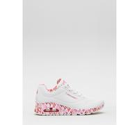 Outlet Skechers Uno Loving Goldcrown Design Trainer WHITE GOLD ROSE SIZE 5