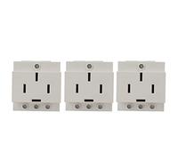 Outlet Timer Power Socket 440V Flame Retardant ABS Copper High Overload Capacity Electrical Outlet Easy Installation Guide Rail Type for Modular Terminal Box 4 Pack (AC30-425 (3 pieces sold))