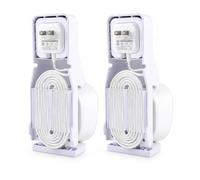 Outlet Wall Mount Holder Compatible with eero mesh, Model J010001, 2 Pack | OUTLET ORGANIZATION: Two holders for compatible eero mesh with rear cord routing, dual-side Ethernet exits and 6 inserts
