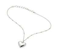 OUTLETISSIMO® ET244 Women's Necklace with Heart Pendant Elegant Necklace with Ball Chain and Polished Pendant Fashion Love Gift