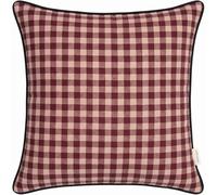 Outline Check Pillow 50x50 Burgundy