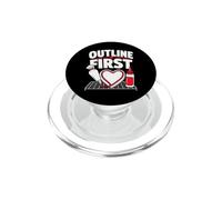 Outline First Heart Cookie Icing PopSockets PopGrip for MagSafe