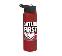Outline First Heart Cookie Icing Stainless Steel Insulated Water Bottle