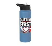 Outline First Heart Cookie Icing Stainless Steel Insulated Water Bottle