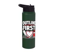 Outline First Heart Cookie Icing Stainless Steel Insulated Water Bottle