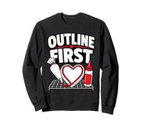 Outline First Heart Cookie Icing Sweatshirt