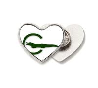 Outline Fish Attack Body Heart Metal Pin Brooch Clip Love