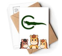 Outline Fish Attack Body Postcards Envelopes Cards Mailing Year Horse