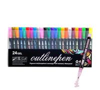 Outline Markers,Outline Pens Markers,Graffiti Pens,Outline Double Paint Markers,Glitter Pens Outline Pens,Christmas Decor,Paint Pens Super Squiggles On Metal,Wood,Ceramic,Greeting Cards, Art Crafts