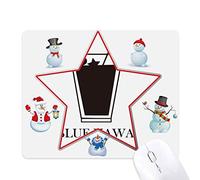 Outline Of Blue Hawaii Cocktail Christmas Snowman Family Star Mouse Pad