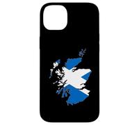 Outline of Scotland Overlaid With the Saltire Case for iPhone 14 Plus