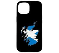 Outline of Scotland Overlaid With the Saltire Case for iPhone 15