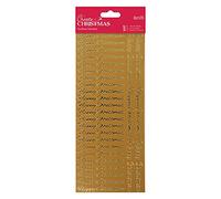 Outline Stickers - Happy Christmas (Repeated) - Gold