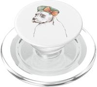 Outline with hat | American Pitbull Terrier PopSockets PopGrip for MagSafe