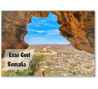 Outlook from The Rock Art Paintings of Laas Geel, near Hargeisa, Somaliland, Somalia, Fridge Magnet