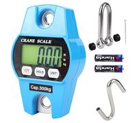 Outmate Mini Digital Crane Scale 300kg/600lbs with LED(Plastic Case,Blue)