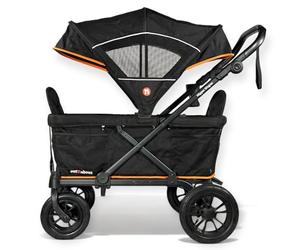 Out'n'About Nipper Wagon | Push/Pull All-Terrain Stroller Wagon, Seating for 2 Kids & Gear | Shopping, Festival Trolley, Removable Seats, 5-Point Harnesses, Car Seat Compatible | Newborn-7 Years
