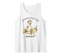 Outnumbered 4 Boys Mama Goose Duck Send Help Funny Mom Life Tank Top