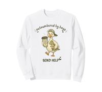 Outnumbered Boys Mama Duck Goose Dinosaur Send Help Mom Life Sweatshirt