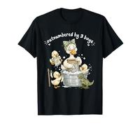 Outnumbered By 3 Boys Funny Mama Goose Laundry Mom Life T-Shirt
