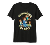 Outnumbered By Boys Chaos Parenting Rope Swing Kids Premium T-Shirt