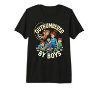 Outnumbered By Boys Chaos Parenting Rope Swing Kids Premium T-Shirt