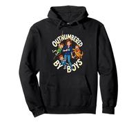 Outnumbered By Boys Chaos Parenting Rope Swing Kids Pullover Hoodie