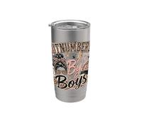 Outnumbered By Boys Funny Boy Mom Stainless Steel Insulated Tumbler