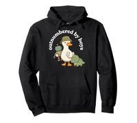 Outnumbered By Boys Funny Mom Mama Boy Mom Life Pullover Hoodie