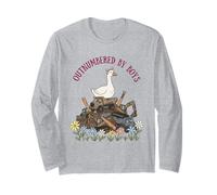 Outnumbered By Boys Goose Construction Boy Mom Sons Long Sleeve T-Shirt
