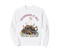 Outnumbered By Boys Goose Construction Boy Mom Sons Sweatshirt