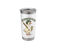 Outnumbered By Boys Mom Goose Baseball Mama Stainless Steel Insulated Tumbler