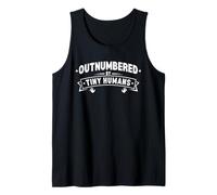 Outnumbered By Tiny Humans Funny Father’s Day 2026 Dad Tank Top