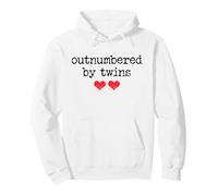 Outnumbered By Twins Boys Girls Dad Soon to Be Mom Pregnancy Pullover Hoodie