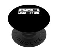 Outnumbered Since Day One Twin Dad Father Of Twins PopSockets Adhesive PopGrip