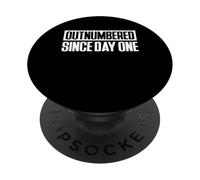 Outnumbered Since Day One Twin Daddy Father's Day PopSockets Adhesive PopGrip
