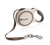 OUTnWILD Retractable Dog Leash - Tangle-Free 360° Design with Anti-Slip Handle | 16 ft Strong Nylon Tape | One Touch Quick-Lock Braking System | for Small/Medium Breeds/Pets Up to 44lbs. (Khaki, M)