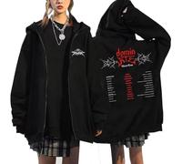 Outofgas SKZ New Album ATE Hoodie Jacket Felix Hyunjin Bangchan LeeKnow Minho World Tour Zippered Sweatershirt Jacket, Black 03, M