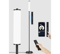 OUTON Corner Floor Lamp, 1500LM Smart RGB LED Lamp with Touch & APP & Remote Control, 32 Scene Modes & Music Sync, Dimmable Ultra Bright Standing Lamp for Living Room, Bedroom, Gaming Room, Black