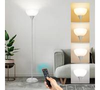 OUTON Dimmable Upligther Floor Lamp with Remote Control, 3000K-6000K Adjustable Color Temperatures, Bulb Included, 1H Timer, LED Bright Tall Torchiere Standing Lamp for Living Room, Bedroom, Office