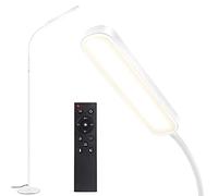 OUTON LED Floor Lamp 15W 1500LM, Dimmable Adjustable Modern Standing Lamp with 4 Color Temperature, Remote & Touch Control, 1 Hour Timer for Reading Living Room Bedroom Office Sewing (White)