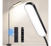 OUTON LED Floor Lamp 15W 1500LM, Dimmable Adjustable Modern Standing Light with 4 Color Temperature, Remote & Touch Control, 1 Hour Timer for Reading Living Room Bedroom Office Sewing (Black)