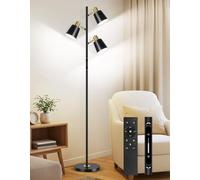 OUTON LED Tree Floor Lamp 36W, Dimmable Modern Floor Light with 4 Color Temperature, Remote & Touch Control, 1 Hour Timer, 3 Rotating Standing Lamp for Reading Living Room Bedroom Office, Black