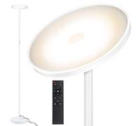 OUTON LED Uplighter Floor Lamp 30W 3000LM, Bright Modern Torchiere Dimmable Standing Lamp, Remote Touch Control & 4 Color Temperatures, 1 Hour Timer for Living Room, Bedroom, Office, White