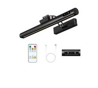 OUTON Rechargeable Picture Light with Remote & Touch, Magnetic Battery Operated Art Light, 3-Color Dimmable, 4000mAh, Timer, Power Indicator, Wireless for Wall Paintings, Mirrors, Gallery - Black