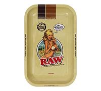 outontrip 18600 RAW Small Girl Metal Rolling Tray-27.5 x 17.5 cm, Brown