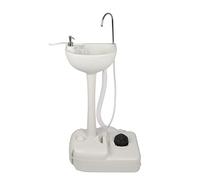 Outopee 19L Portable Camping Sink With Rolling Wheels, White | Portable Hand Washing Station, With Towel Holder And Soap Dispenser, For Outdoor Events, Worksite, Travel, Boat, Garden