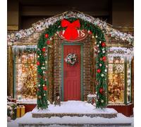 Outopee Christmas Arch 240x40x265 cm, Artificial Christmas Tree Arch PVC Material with Steel Stands, Decorative Accessories for Home Party Festival Decoration Patio Yard Porch, Green